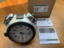 Image of CASIO TQ-645S-8JF White/Silver SLEEP BUSTER Loud Bell Alarm Clock U.K. SALE