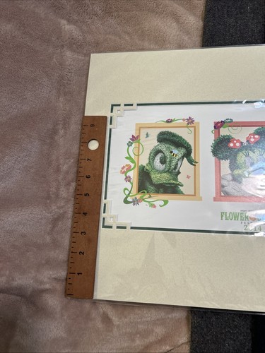 Disney Parks Epcot 2014 Flower and Garden Framed Print 13” X 18” With Matte New - Picture 2 of 6