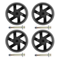 4x Deck Wheels and Hardware Kit Fit For Husqvarna 589527301 532174873 1/2"