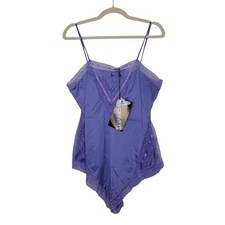 NWT Vintage Formfit Nylon Satin Bodysuit Teddy Cami Lace Intimates 70s 80s