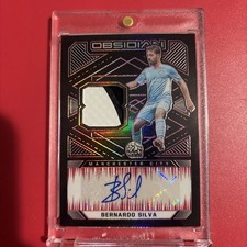 2021-22 Panini Obsidian Bernardo Silva Jersey Auto 09/25 Manchester City
