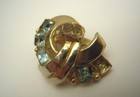 VINTAGE LISNER RETRO GOLDTONE RHINESTONE PIN + 1 EARRING FOR REPAIR/PARTS — photo 7
