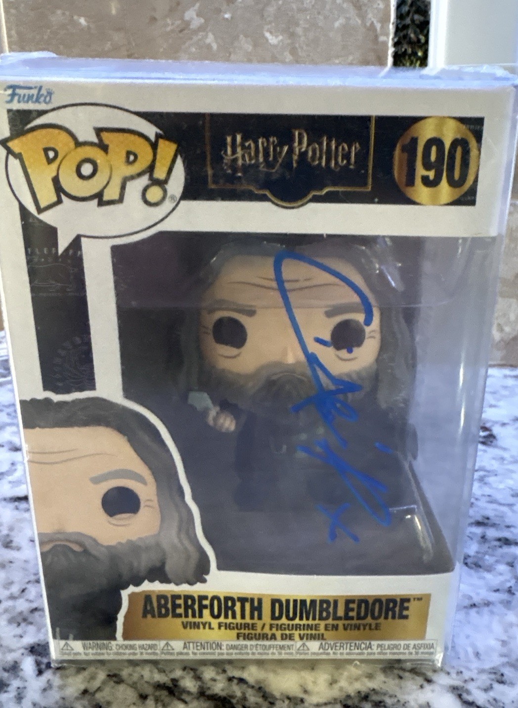 Funko Pop Aberforth Dumbledore Signed Ciaran Hinds Auto Harr