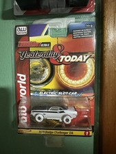 Aw Thunder Jet Yesterday  Today 1970 dodge challenger White Chase Slot Car
