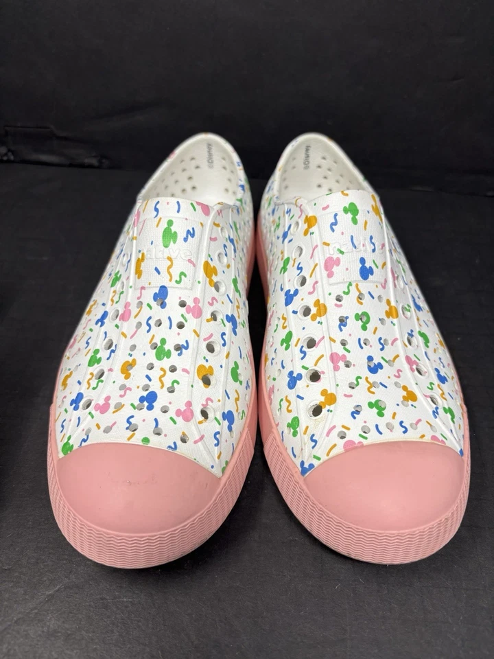 Native x Disney J4 Jefferson Slip-On Water Pink Shoes Mickey Mouse Confetti - Image 2 of 4