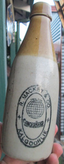 Scarce tall tan top cork top GB R. MACKEY & CO KALGOORLIE World trademark W.A.