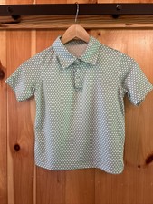 Properly Tied Boys Inlet Polo Tee Time Size 6 Green Golf Ball Short Sleeve Shirt