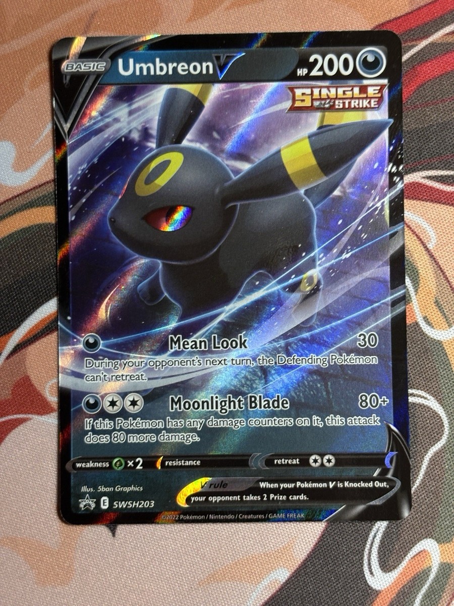 Umbreon V Single Strike Promo Holo Pokémon Card SWSH203 Sword