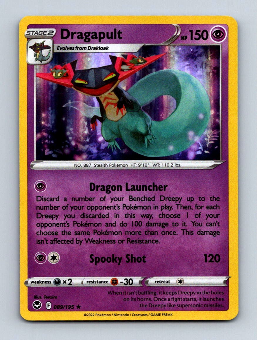 #89 2022 Silver Tempest Dragapult HOLO