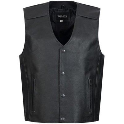 PAULGOS Lederweste Weste Kutte Leder Biker Rocker Motorrad  Bikerweste BW3 