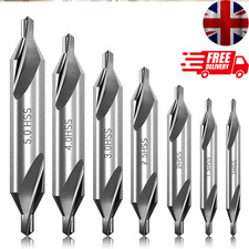 7PCS Center Drill Bits Set 60� Countersink Tools for Lathe