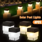 2 Pack Solar Post Lights Waterproof LED Outdoor Garden Street Fence Pillar Lamp