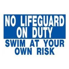 National Stock Sign SC No Lifeguard 2436LG