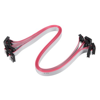 5 x IDC 10Pins Connector Flat Ribbon Cable Female Connector 30cm 2mm Pitch