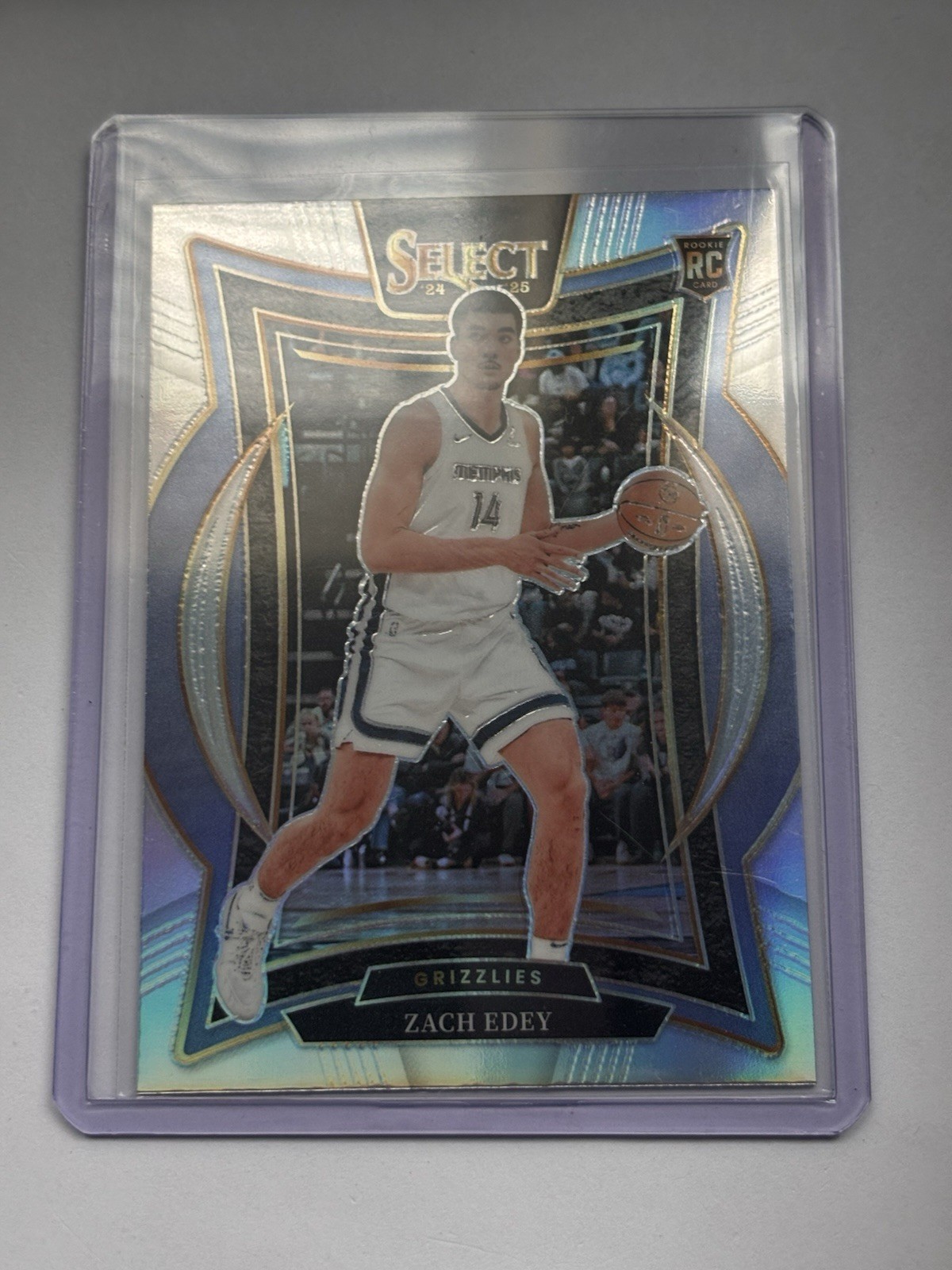 2024-25 Panini Select Zach Edey Concourse Silver Prizm RC #98 Grizzlies