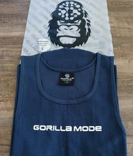 GORILLA MODE Mind Navy Tank Top Size S Small NEW in Bag Monster Beast Shirt 