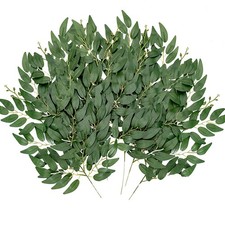 24Pcs Artificial Italian Ruscus Greenery Stems,Silk Greenery Plants Spray Fau...