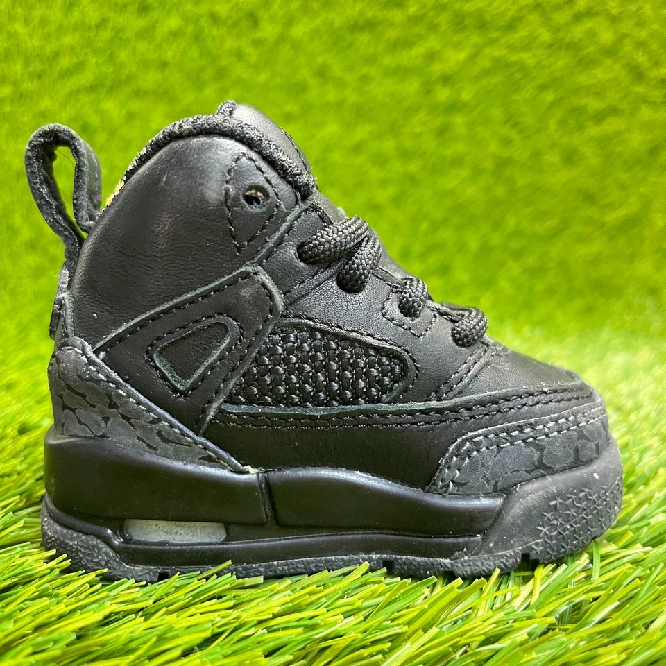 Nike Air Jordan Spizike Bajo Niño Pequeño Talla 2C Triple Negro Zapatos Atléticos Tenis Foto 4 de 4