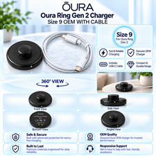GENUINE Oura Ring Gen 2, Size 9 CHARGER With Cable