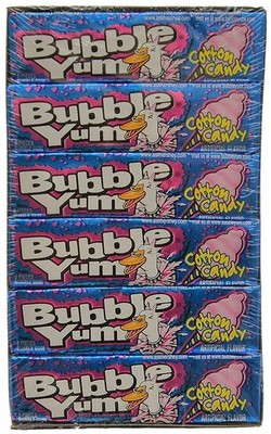 Bubble Yum Cotton Candy Bubble Gum - Soft and Easy to Chew, Long-Lasting Origina