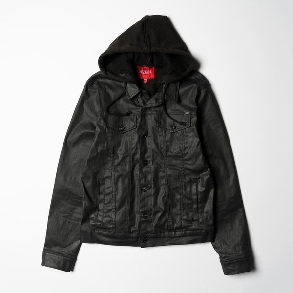 Men GUESS Jacket Black Denim 40 /L / 48