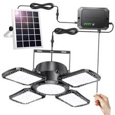 Solar Shed Light Indoor Outdoor72 LED Pendant Light with Pull Switch, 1