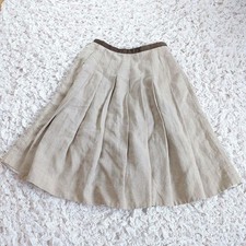 Margaret Howell Tuck Pleated Skirt Size 1 Ivory