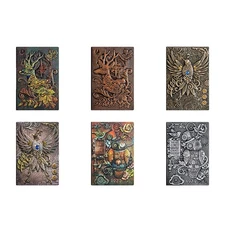 3D Embossed Leather Hard Cover Journal Notebook Vintage Diary Planner Notepad
