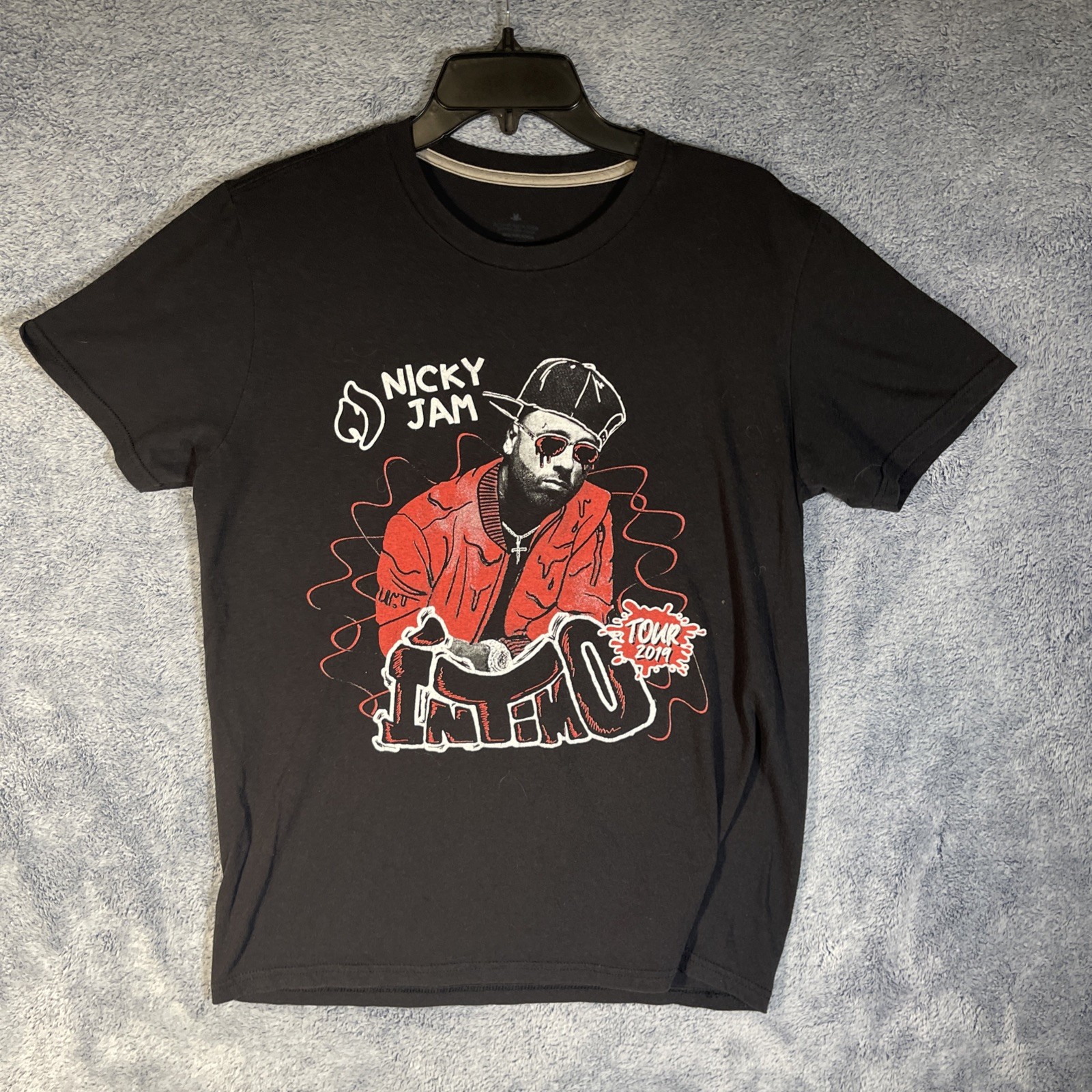 Nicky Jam Intimo Tour 2019 Black T Shirt Size Medium Urban Latin