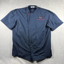 Chick Fil A Chef Coat Jacket Mens L Navy Blue Official Uniform Oobe Team Apparel