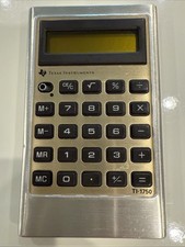 Vintage TEXAS INSTRUMENTS TI-1750 Electronic Calculator w NEW BATTERY W 2 Extra