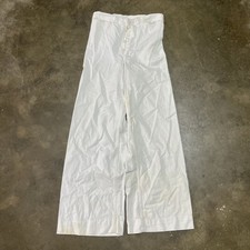 Vintage WW2 White US Navy Flared Bell Bottom Pants 28x28 1940s True Vintage