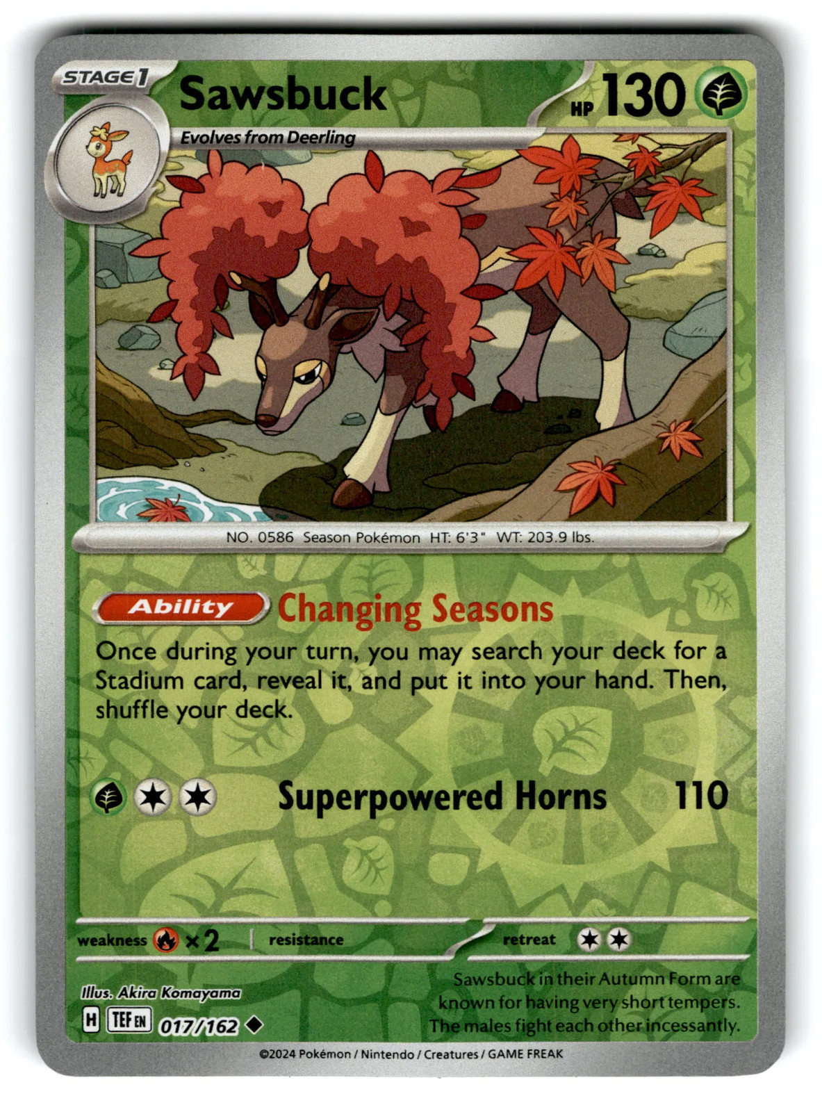 2024 Pokemon Sawsbuck #17/162