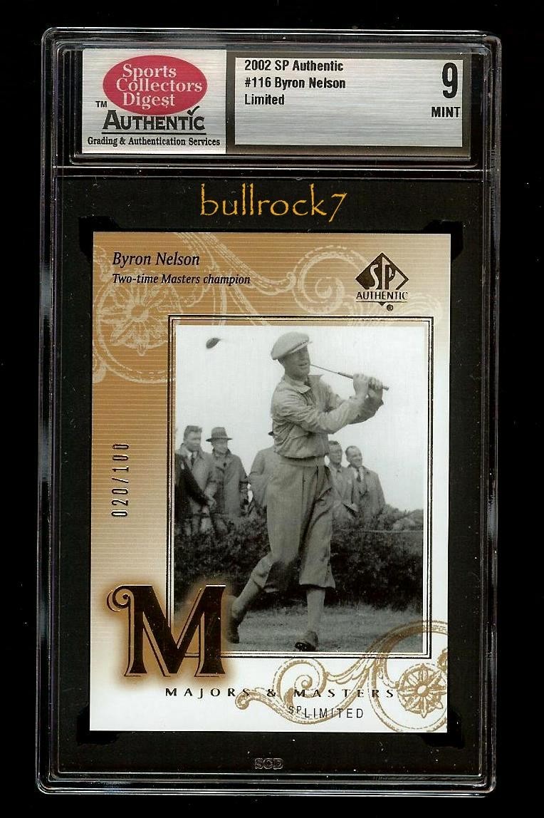 BYRON NELSON 2002 SP Authentic Golf #116 LIMITED 020/100 SCD 9 *2573