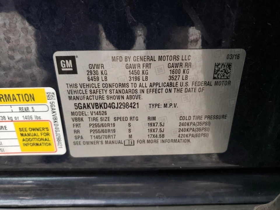 Espejo retrovisor interior delantero central usado se adapta a: Buick Enclave 2016 nuevo estilo e Foto 2 de 4