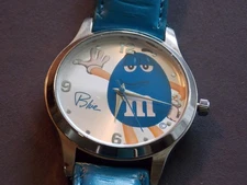 M&Ms Blue Promotional Mars Candy 2008 Adult Watch By MZB RARE FIND "LOOK!"