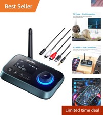 State-of-the-Art Bluetooth Transmitter for TV - 10-30M Range  LCD Indicator