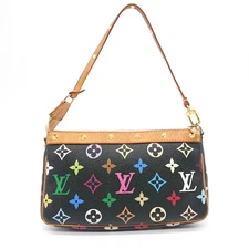LOUIS VUITTON Multicolor Pochette Accessoires Pouch Black Monogram M92648 SL1003