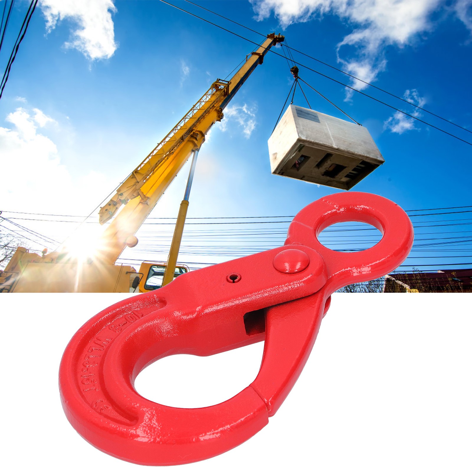 Slip Hook Eye Shaped Self Locking Safety Rotation Lifting Towing Lock 3.15T☜