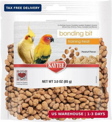Kaytee Pet Bird Bonding Bits Training Treat for Conures, Cockatiels, Lovebirds,