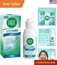 Puremoist Multi-Purpose Contact Lens Solution 4 Fl Oz - All-Day Comfort & Safety