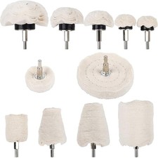 Professional Polishing Wheels for Drill - 11 Piece Cotton Buffing Set