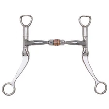 89-11035 Myler Flat Shank Bit w/Sweet Iron MB 03 Comfort Snaffle Copper Roller