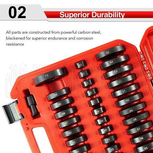52Pcs Bearing Seal Driver Tool kit Custom Bushing Bearing Push Press Disc Set A - Picture 12 of 12