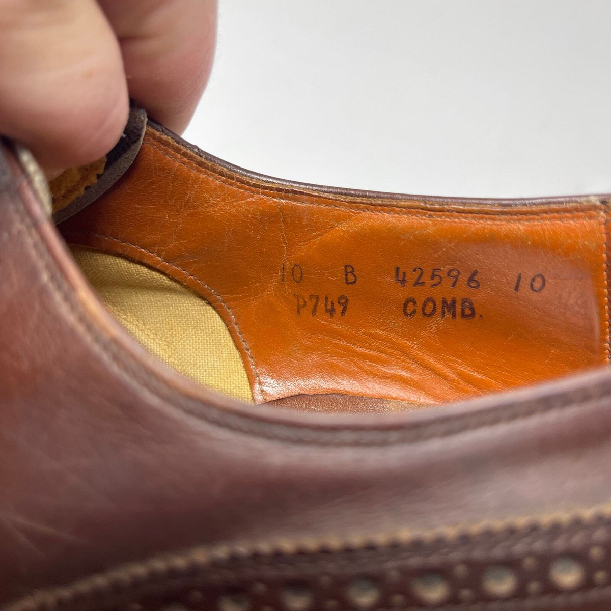 Allen Edmonds brown leather oxford brogue wingtip sz 10 Allen Edmonds Brown Oxford Dress Shoes for Men for sale | eBay main image 2