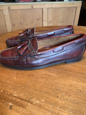 Cole Haan Burgundy Kiltie Tassel Loafers USA Mens 10.5 C | eBay