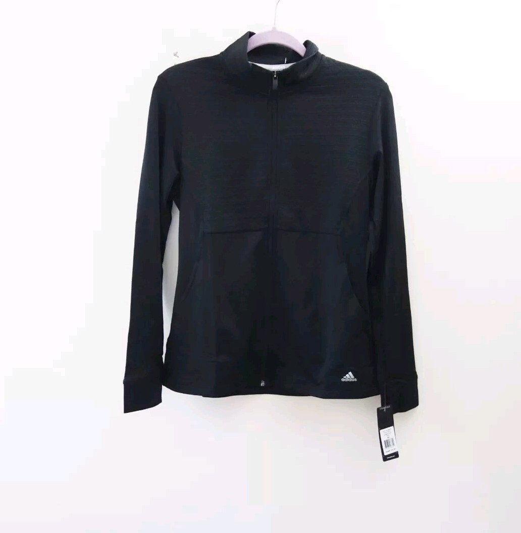 ADIDAS Women's Golf Fleece FullZip Black Jacket Size M NWT! eBay