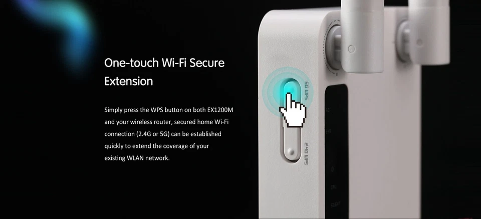 1200Mbps 11AC Wireless Range Extender WiFi Repeater Wall Plug-in WPS Easy Setup - Image 4 of 4