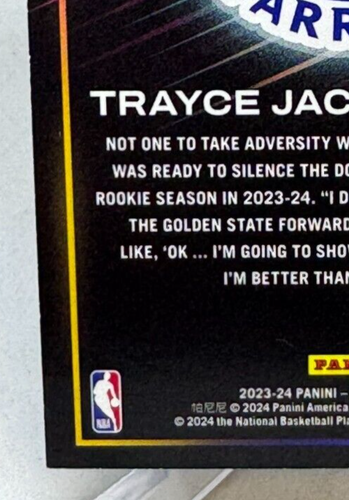 Trayce Jackson-Davis 2023-24 Recon Rookie GOLD FOIL #07/10 Golden State Warriors - Bild 9 von 10