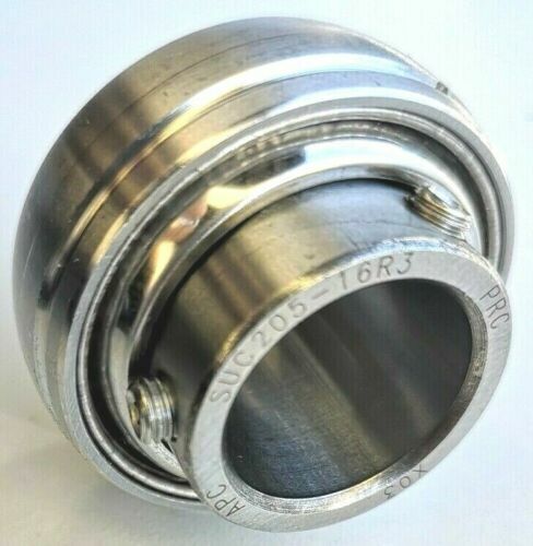 Premium SUC208-24R3 w/TRIPLE-LIP Seals| Stainless Bearing 1-1/2" Bore UC208-24L3 - Picture 1 of 5